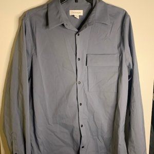 CALVIN KLEIN MEN'S SZ M SNAP BUTTON DOWN POCKET SHIRT